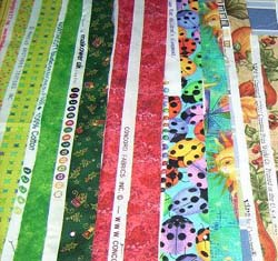 selvages ready for a quilt