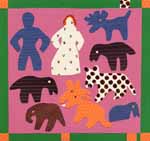 How Harriet Power's quilt might have looked before fading.